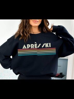 Navy 'Après Ski' Graphic Pullover Sweatshirt